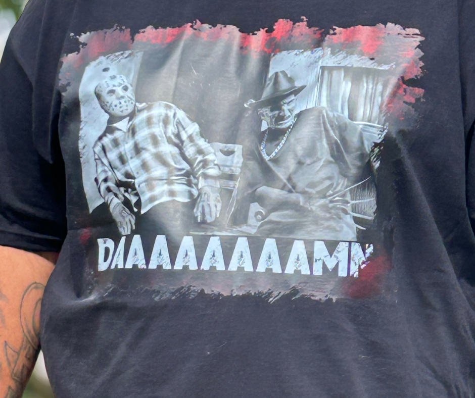 Classic Cinema Clash Tee: Friday Meets the 13th and Nightmare