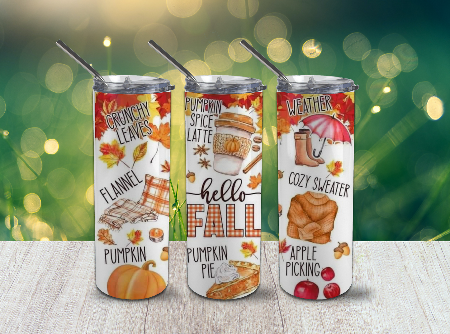 Hello Fall Sublimation Tumbler 20 oz