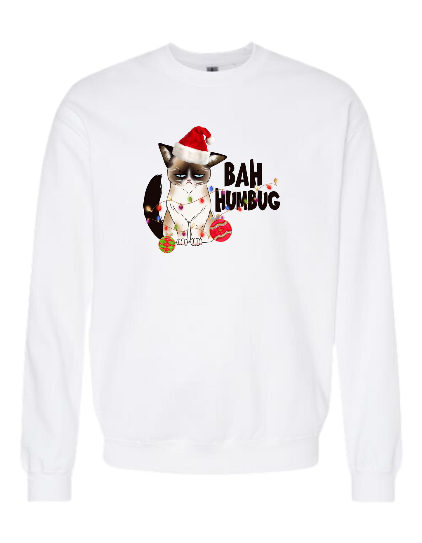 Bah Humbug Grumpy Cat Christmas Sweatshirt 🎄😾