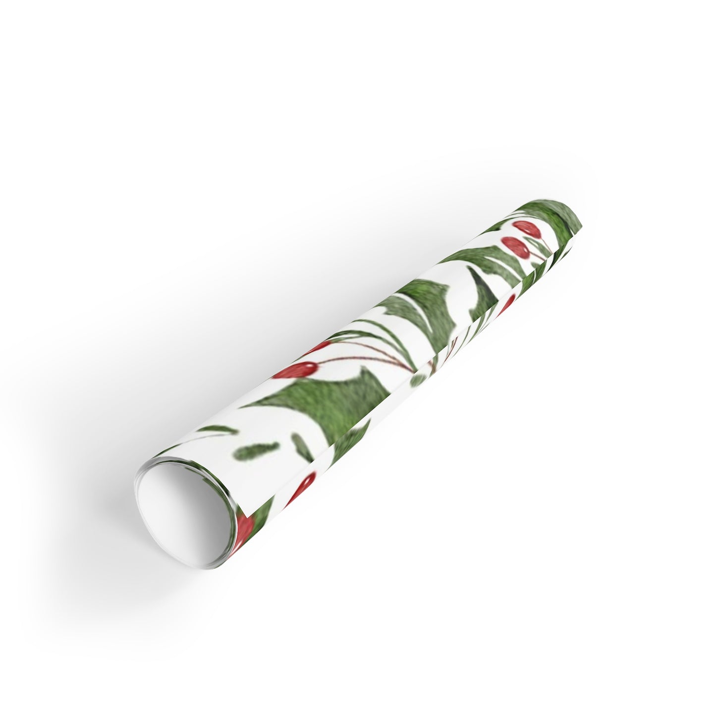 Holly Gift Wrapping Paper Roll, 1pc