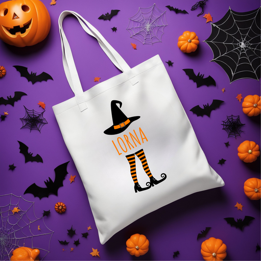 Trick or Treat Tote - Witch - Customizable