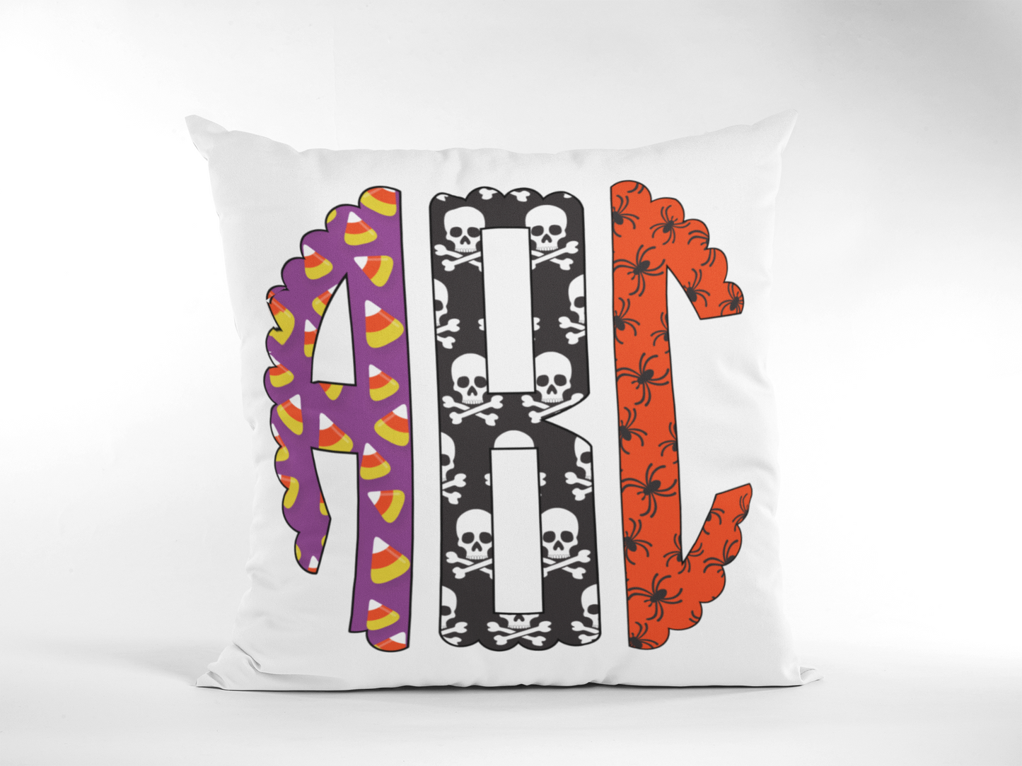 Halloween Monogram 16"x16" Pillowcases - Set of 2 - Customizable