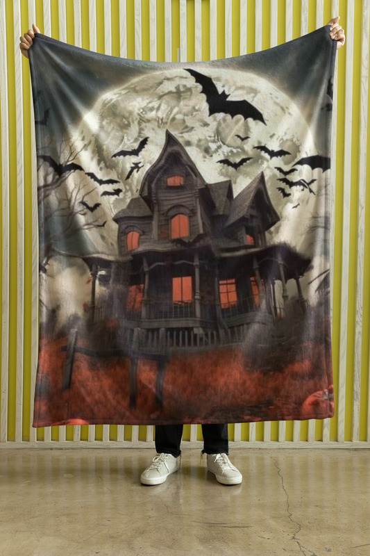 Haunted House 50"x60" Throw Blanket